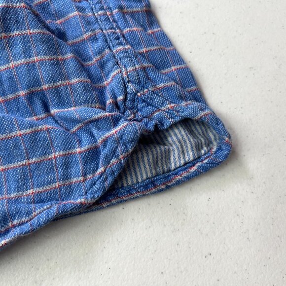 Levis Long Sleeve Button Up Shirt Blue Plaid Slim Fit Medium Mens Medium * - Picture 10 of 10